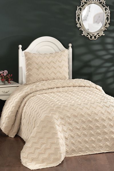 Çeyiz Diyarı Beige Single Pique Set 2 Pieces