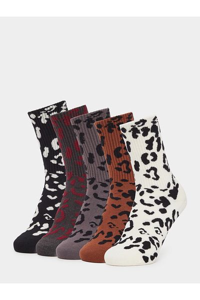 Styli Set of 5 - Animal Print Crew Socks