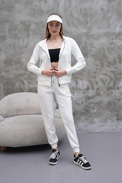 Cramp Spor Σετ αθλητικής φόρμας Cream Stripe