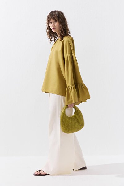 Hooopstore Μπλούζα Lyocell Oversize Saffron