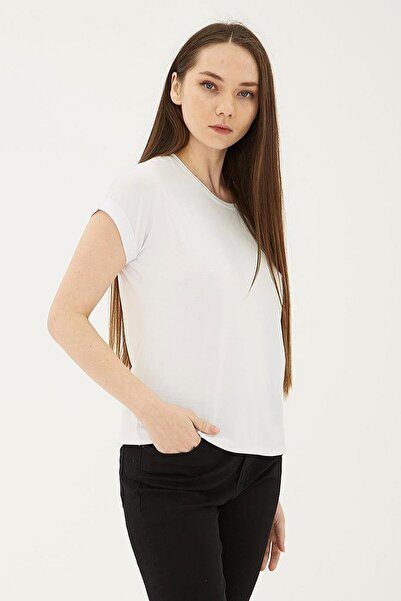 Nazen Giyim Folding Sleeve Zero Collar Ecru Women's Bluz 0194-2Y5