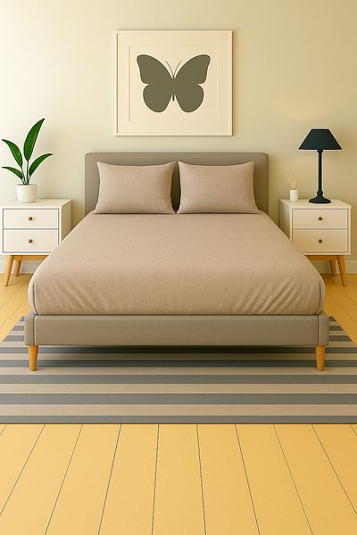 Home Double Cotton Ranforce Sheet Set - Elastic, Pillowcase Set 180*200/50*70