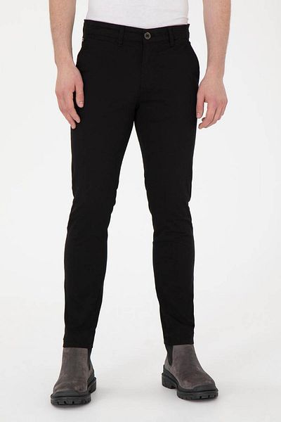 U.S. Polo Assn. U.S. Polo Assn. Normal Waist Slim Fit Black Men's Trousers G081Sz078.000. 1949135