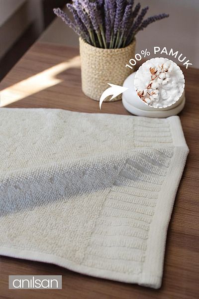 Anılsan 10 Μίνι Πετσέτες - 30x30 cm, 100% Βαμβάκι, Πετσέτες Χεριών, Προσώπου 45GR