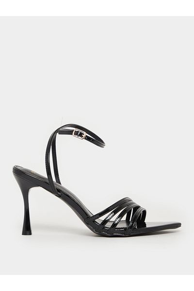 Styli Strappy High Heel Sandals with Buckle Closure