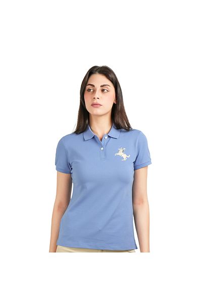 Giordano Women's Slim Fit Napoleon Embroidery Polo