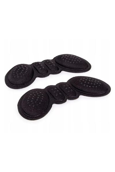 OEM Set 2 branturi adezive pentru calcaie, spuma si poliester, 9.8 x 3.6 cm, grosime 7 mm, negru
