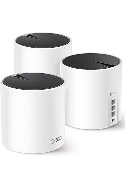 TP-LINK Deco AX3000 Dual Band Wi-Fi 6 Mesh System (Deco X55, 3-Pack), White
