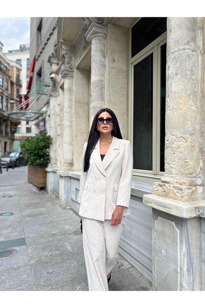 Göker Life Linen Jacket Set