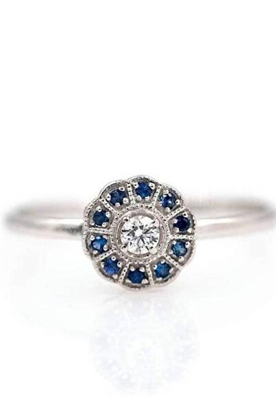 Cem Aykan Kuyumculuk HİTİT PIRLANTA BLUE TOPAZ VİNTAGE TEK TAŞ EVLİLİK TEKLİF...