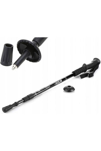 OEM Bat trekking din aluminiu, sistem anti-soc, 1 bucata, 64 - 135 cm, negru