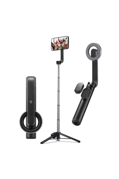 Spigen Selfie stick Spigen Compatible MagSafe 67cm Black
