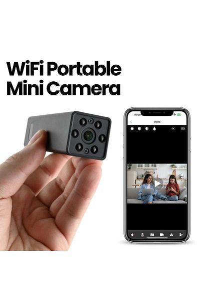 iUni Mini Camera Wi-fi External Battery W25, Full Hd, 16gb, 3600mah, Night Vision