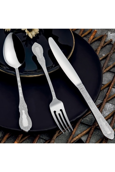 ÖZLİFE Fulya 72 Piece Fork Spoon Knife Set Simple