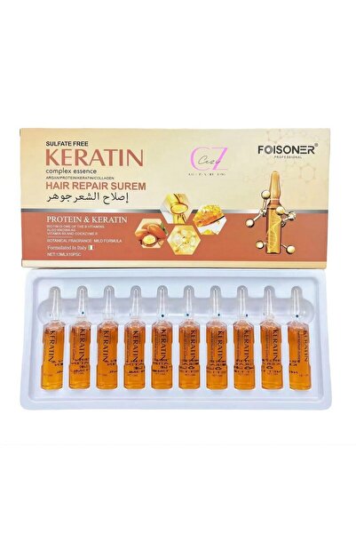 OEM Ulei premium pentru repararea părului cu keratină, argan, proteine, colagen - Tratament pentru îngrijirea părului - 10 fiole