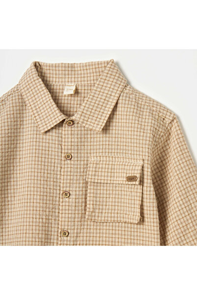 giggles Checked Shirt with Long Sleeves and Chest Pocket