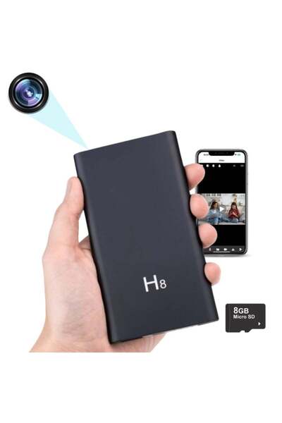 iUni Mini cameră cu baterie externă H8, Wi-Fi, 8GB, Full HD, vedere nocturnă,...