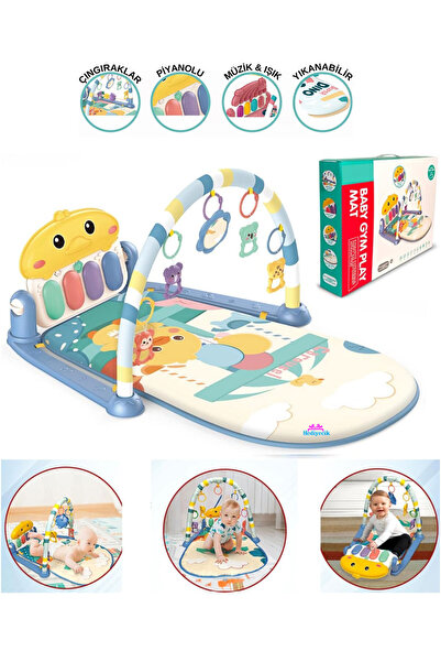 hediyecik بساط لعب للأطفال على شكل بطة مع بيانو، بساط لعب للأطفال، مركز الجمب...