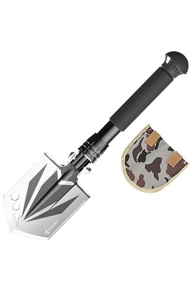 Foxter Multifunctional folding shovel for camping and hiking, 37 cm, case