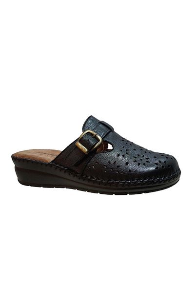 Forelli 80625-h Μαύρες γυναικείες παντόφλες Memory Foam