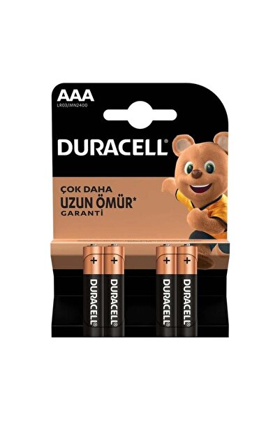 Duracell LR03/MN2400 AAA İnce Alkalin Pil (4'lü Paket)