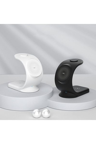 fulina Wireless Charger,15W Fast Wireless Charging Stand, 3 in 1 Desktop Wireless Charging Station