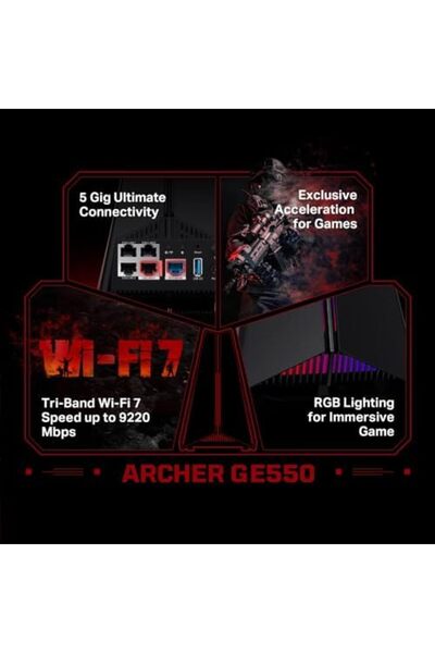 TP-LINK Archer GE550 BE9300 Tri-Band Wi-Fi 7 Gaming Router
