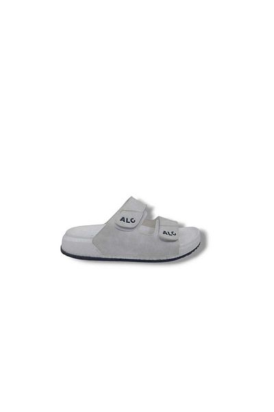 Zerhan Alc 511101 Men's Off-White Velcro Foam Sole Slippers