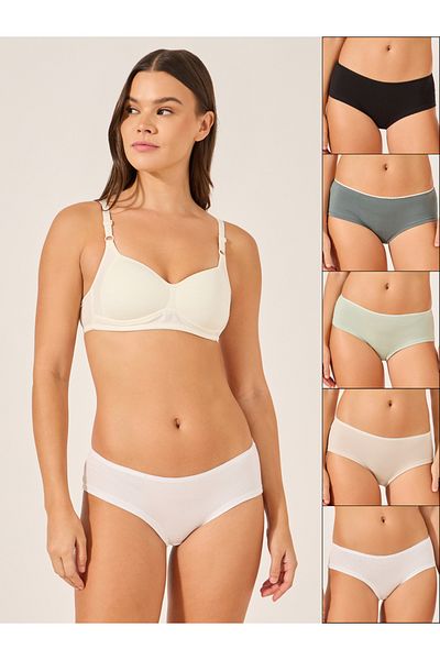 Styli Pack of 5 - Solid Elastic Waist Short Briefs