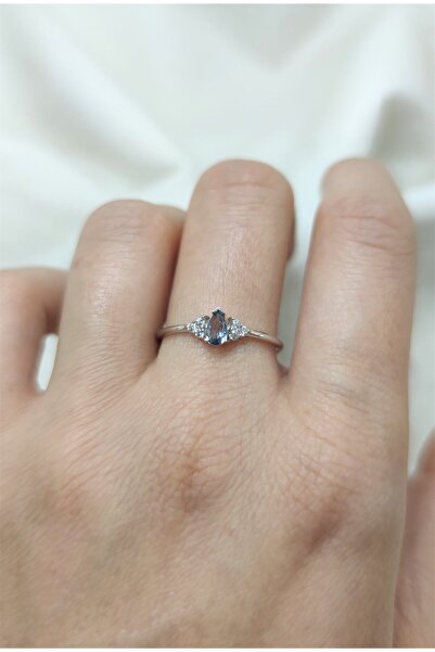 Cem Aykan Kuyumculuk AKUAMARİN DOĞAL TAŞ YÜZÜK AK-1277