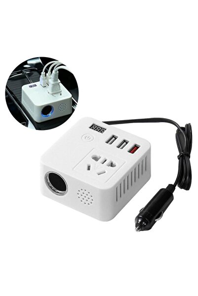 SUNUP Çok Fonksiyonlu Usb Araç İnvertörü 12V/24V 220V
