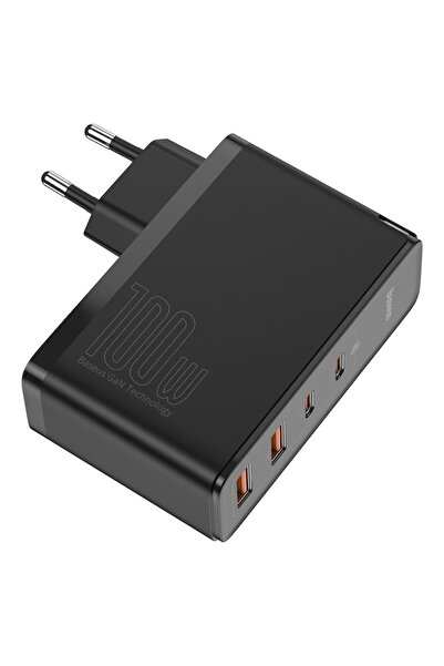 Baseus CCGAN2P L01 C152 2x USB-C PD 100W + 2x USB-A QC3.0 Charger with Type-C to Type-C Cable - Blac