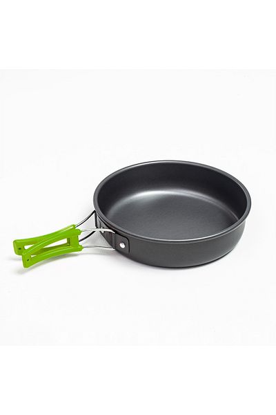 OEM Camping tableware and accessories set DS-308, aluminum, storage bag, green/black