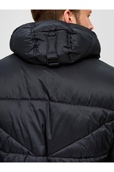 s.Oliver Men's big size quilted jacket with hood, s.Oliver Big Sizes, Black