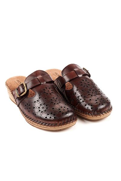Forelli 80625-H Cary Brown Women's Genuine Leather Slippers