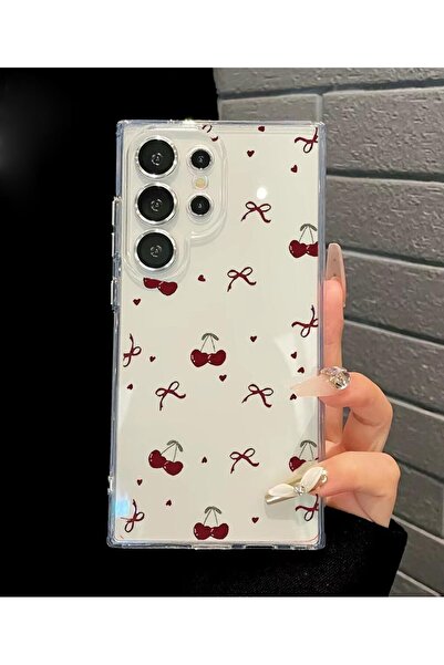 enfein Balporsuku Galaxy S21 Ultra İle Uyumlu Desenli Şeffaf Kılıfı ŞDSNN Tat...