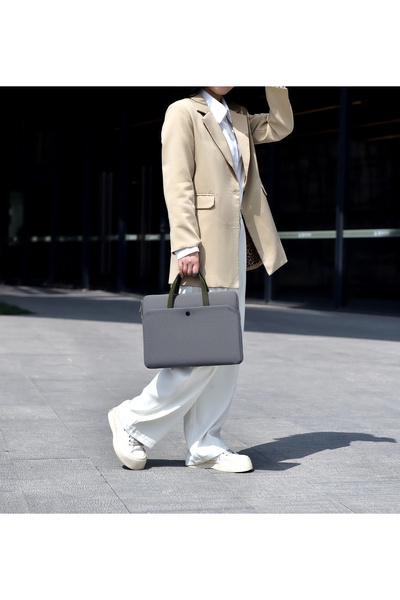 Helix - حقيبة كمبيوتر محمول هيلي باغ مقاس 15.6 بوصة متعددة الجيوب باللون الرمادي