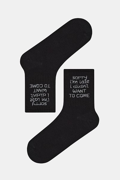 Penti Černé tenisové ponožky - sorry design