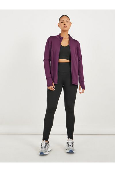 Styli Racerback Effect Color Block Long Sleeve Jacket