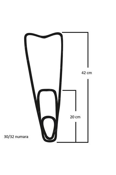 BERMUDA Swimmer Flippers Bermuda Yellow with Bag - 30-32 - B571