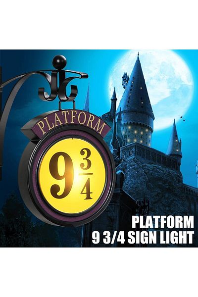 COOYA Platform 9 3/4 Sign Light, Room Party Decoration,Vintage Hanging Night Light