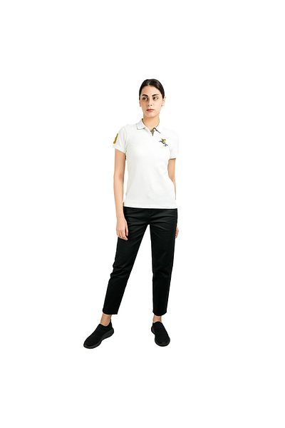 Giordano Women's Slim Fit Napoleon Embroidery Polo