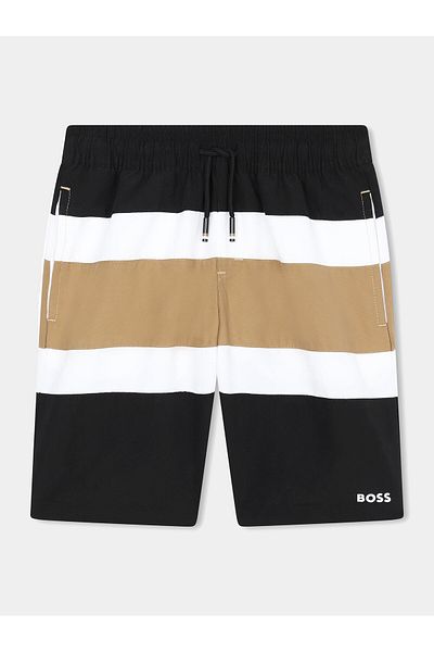 BOSS Pantaloni scurți de baie pentru băieți J50664 S Negri