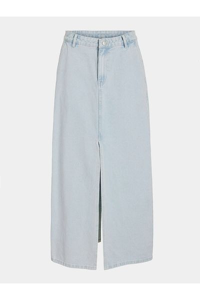 VILA Fustă din denim pentru femei vila 14096846 Albastru deschis
