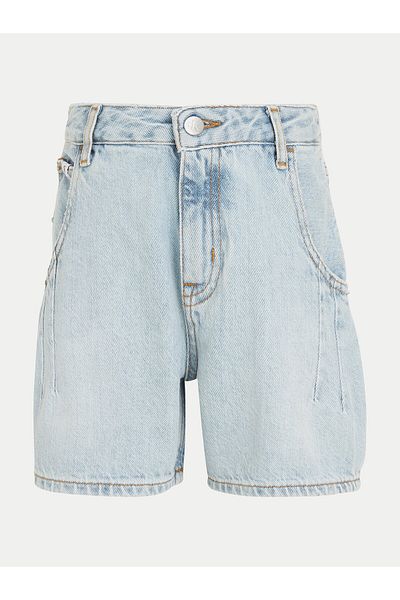 Calvin Klein Jeans Pantaloni scurți din denim pentru fete IG0IG02369 Albastru deschis
