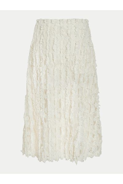 VILA vila Women's Midi Skirt 14102777 Beige