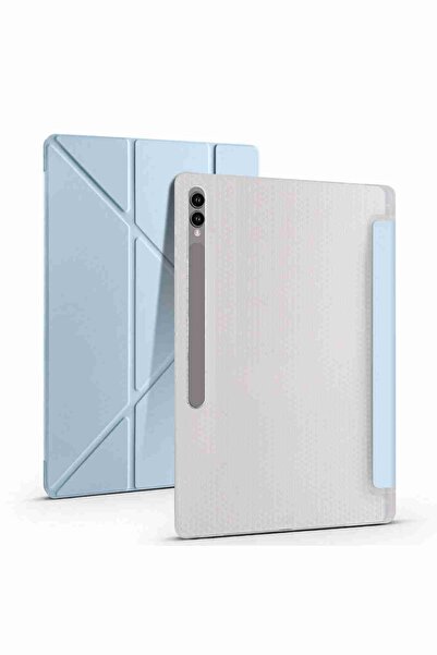 Fuchsia Galaxy Tab S10 Ultra Uyumlu 14.6 inç Standlı Kalem Bölmeli Tri Folding Tablet Kılıfı