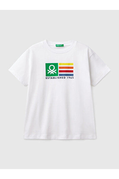 Benetton Adoration Shaped Masculinity Tshirt, Ages 6-14 and White Color