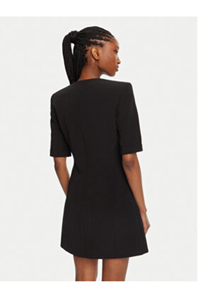 BALMAIN Women's Knitted Dress DF0R7086KH64 Black