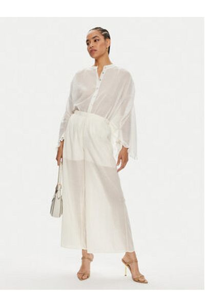 Vicolo Pantaloni din material textil pentru femei TB2080 Ecru